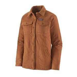 Patagonia Insulated Fjord Flannel Shirt Jacket Wood Brown Women's Size Small NWT